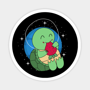 Space Turtle Strawberry Magnet